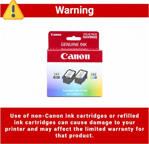 Miniatura 6 de Canon Paquete económico de tinta original PG-245 XL/CL-246 XL (2 cartuchos), compatible con iP2820, MG2420/2924/2920/3020/2522/2525, MX492
