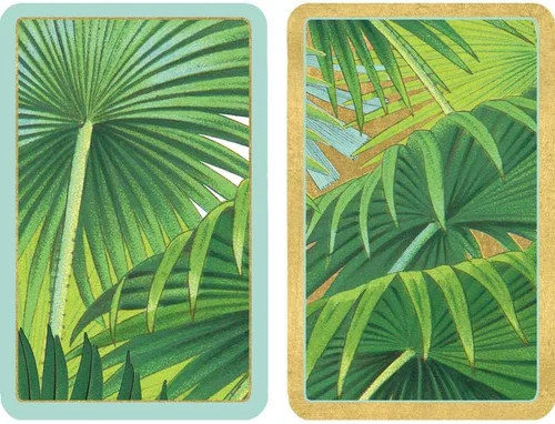 Caspari Palm Fronds - Juego de cartas tipo grande, 2 mazos incluidos