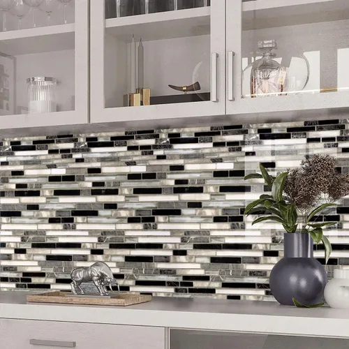 Miniatura 7 de Livebor Papel tapiz de cocina para despegar y pegar, papel tapiz de azulejos de cocina, papel tapiz de 17.7 x 118.1 pulgadas, papel de contacto