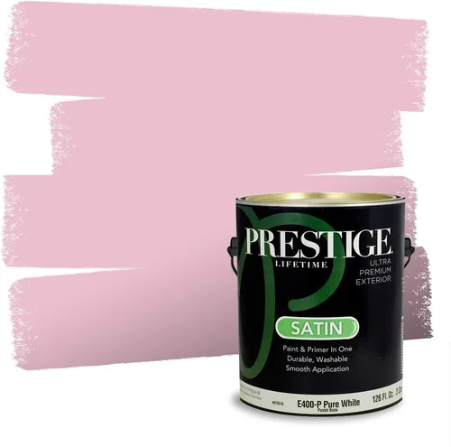 Miniatura 741 de Prestige Paints Pintura exterior e imprimación en uno, 1 galón, plano, coincidencia comparable de Valspar* Amber Rose*