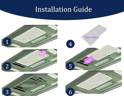 Miniatura 3 de Filtro de grasa para microondas Whirlpool W10208631A, paquete de 2 filtros de grasa para microondas de malla de aluminio de 13 x 6 pulgadas