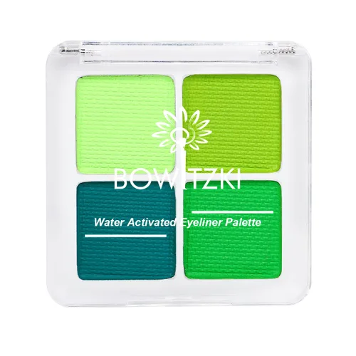 Bowitzki Delineador de ojos activado por agua Paleta gráfica Delineador de ojos delineador de ojos a prueba de manchas Hydra Liner-4 colores (verde)