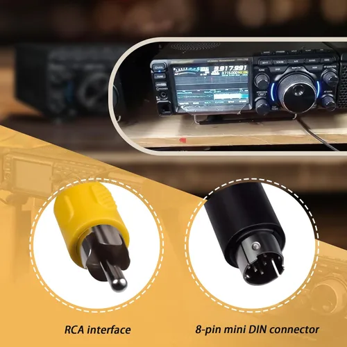 Miniatura 4 de XTPTFABS Conector mini DIN a RCA macho de 8 pines (4.9 ft) compatible con YAESU FT-710 FT710 (5.5 pies)