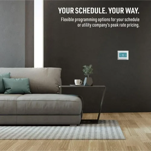 Miniatura 5 de Honeywell Home RTH9600WF Termostato de color inteligente Energy Star Wi-Fi Pantalla táctil programable Alex Ready + THP2400A1027 Conjunto de placa
