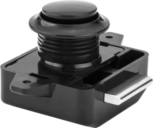 Miniatura 9 de 5 cerraduras de armario sin llave con botón para puerta de armario, autocaravana, caravana (negro)