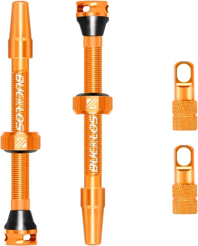 Miniatura 32 de BUCKLOS Vástago de válvula Presta sin cámara 40/44/55/60/65/80/100 mm, kit de vástago de válvula con herramienta de extracción de núcleo para Varios