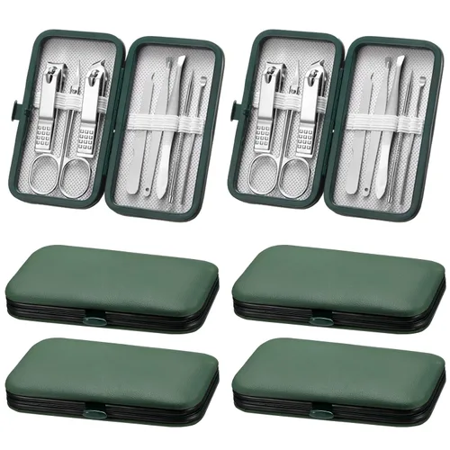 Miniatura 10 de Hanaive - Juego de 6 juegos de manicura, 48 piezas, cortaúñas, kit de pedicura, regalo para hombres y mujeres, kit de aseo de acero inoxidable 8