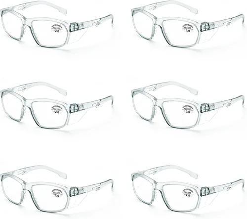 Miniatura 77 de ProtectX Elegantes gafas de seguridad antivaho y resistentes a los arañazos, gafas de protección UV, lentes de bloqueo de luz azul para hombres