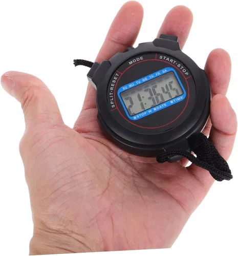 Miniatura 4 de Cronómetro deportivo digital con pantalla grande para entrenadores, funcionamiento silencioso, ligero, diseño portátil para natación, correr, yoga