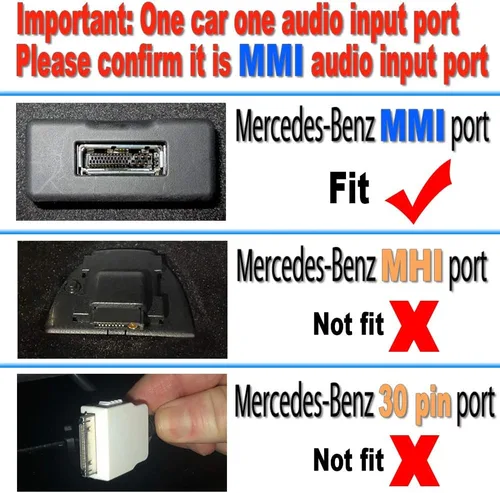 Miniatura 2 de Yoper Kit Bluetooth compatible con Mercedes-Benz MMI adaptador de interfaz de coche iPhone Android iPod integración música conector AUX
