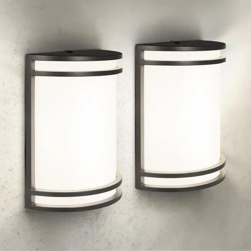 Miniatura 14 de ASD Lámpara LED de montaje en pared para exteriores e interiores de 10 pulgadas con sensor de movimiento, iluminación de pared de níquel cepillado