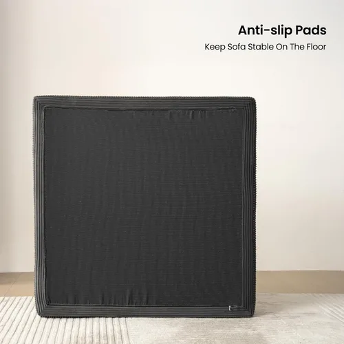Miniatura 9 de Sofá seccional modular, 120.47" Sofá seccional moderno en forma de nube con chaise en L, cómodo sofá mullido de corduroy con asiento profundo, sofás