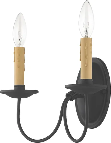 Miniatura 6 de Livex Lighting 4452-04 Heritage 2 Aplique de pared negro claro