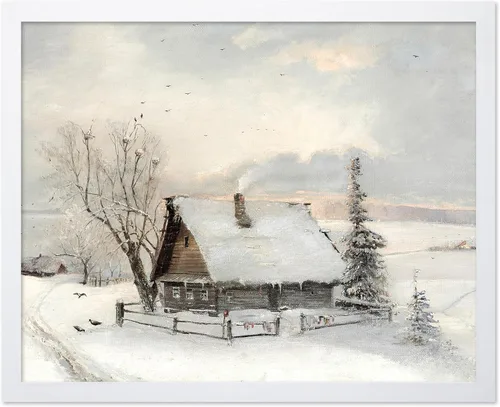 Miniatura 32 de Poster Master Póster vintage The Beginning Of Spring – Impresión retro de invierno – Arte de nieve – Arte de paisaje – Regalo para hombres y mujeres