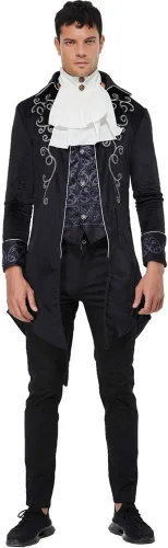 Miniatura 2 de Chaqueta gótica steampunk vintage para hombre, abrigo victoriano, uniforme de Halloween