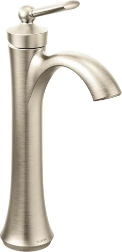 Moen Wynford 4507BN - Grifo de baño de arco alto de níquel cepillado con una manija para fregaderos de un solo agujero, 4507BN