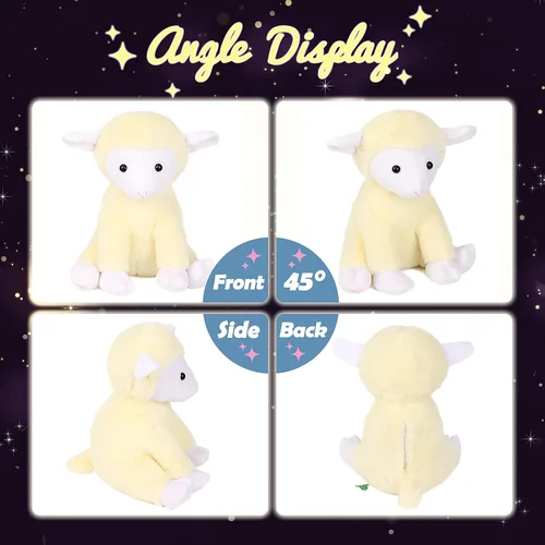 Miniatura 4 de Hopearl Cordero de peluche con luces LED, flexible, con luces de noche que brillan en la oscuridad, para festival, cumpleaños, niños pequeños