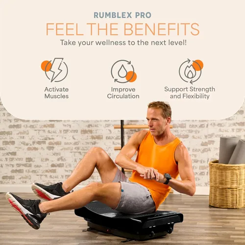 Miniatura 3 de Lifepro 4D Vibration Plate Exercise Machine — Triple Motor, 7 Presets, 60 Speeds Rumblex Plus/Pro Vibrating Platform with Wrist Remote — Whole Body