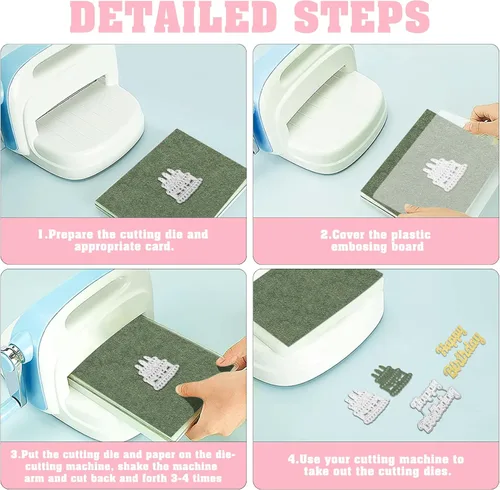 Miniatura 3 de Die Cuts for Card Making 5 Pieces, Metal Stencils Cutting Dies for Card Making DIY Happy Birthday Balloons Cake, Scrapbooking Embossing Album Card