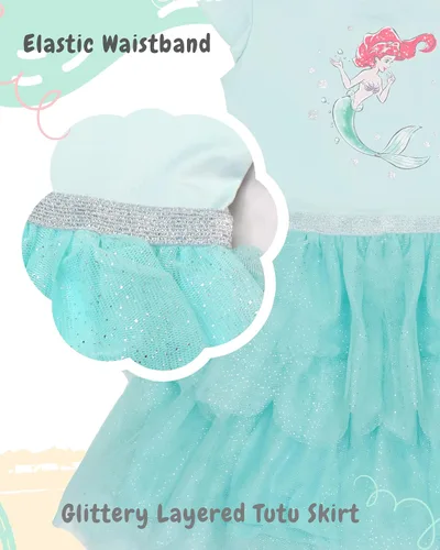Miniatura 2 de Disney Vestido de princesa con tutú para niñas - Vestido de fiesta de manga corta con volantes para niñas pequeñas y niños - Vestido de disfraz