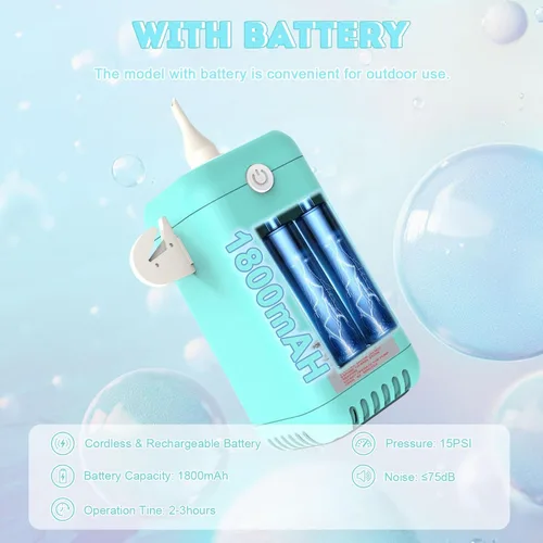 Miniatura 2 de AXHJ Bomba eléctrica de bola para pelotas deportivas, bomba de baloncesto eléctrica de inflado ultrarrápido con batería recargable de 1800 mAh