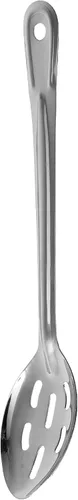 Winco Cuchara para untar de acero inoxidable, ranurada, 13", 0.047 in