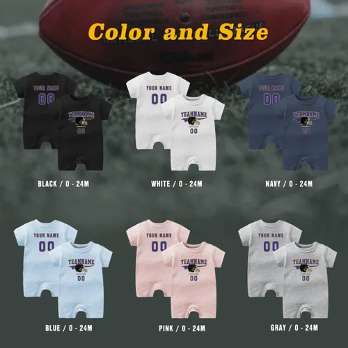 Miniatura 38 de Traje de fútbol personalizado para bebé, hace que tu bebé nombre y número de ropa de fútbol regalos