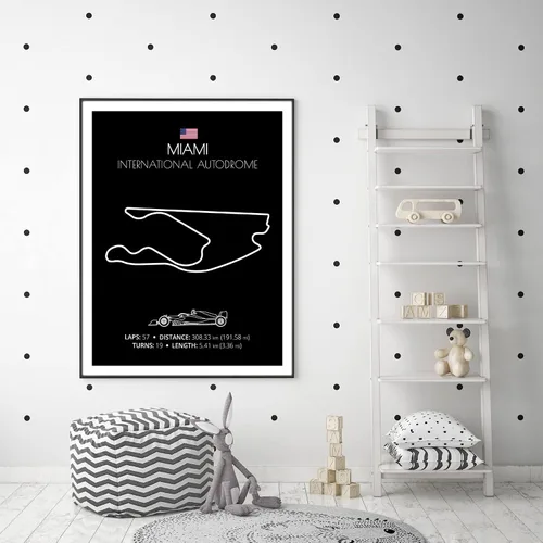 Miniatura 29 de Custom Car Posters Póster hecho a mano compatible con Autodromo Enzo e Dino Ferrari (Imola, Italia), póster de pista de carreras diseñado