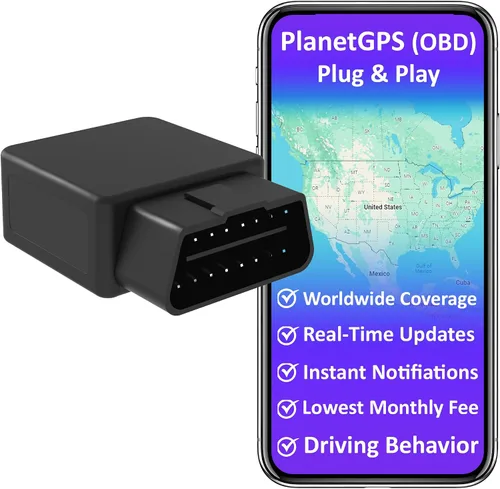 PlanetGPS (OBD) - Rastreador GPS OBDII en tiempo real para vehículos con diagnóstico OBD2 para automóviles camiones con cobertura mundial | Se