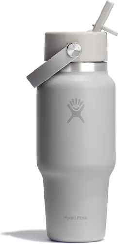Miniatura 34 de Hydro Flask Botella de agua de viaje – Acero inoxidable aislado – Tapa ancha con pitillo, antiderrames, a prueba de fugas en 24 oz Trillium Pink