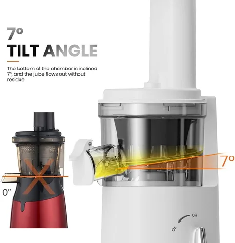 Miniatura 2 de MIUI Mini exprimidor de 120 W de una sola espiral de prensa en frío exprimidor lento de instalación rápida fácil de limpiar manzana, pomelo, jugo