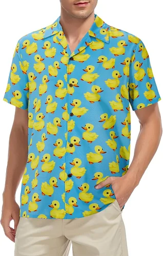 Miniatura 96 de Camisa hawaiana para hombre, con estampado floral, cómoda, con botones, casual, manga corta, ropa de playa para hombre