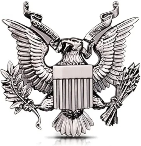Calcomanía de metal para emblema de coche del ejército de los Estados Unidos (color pistola)