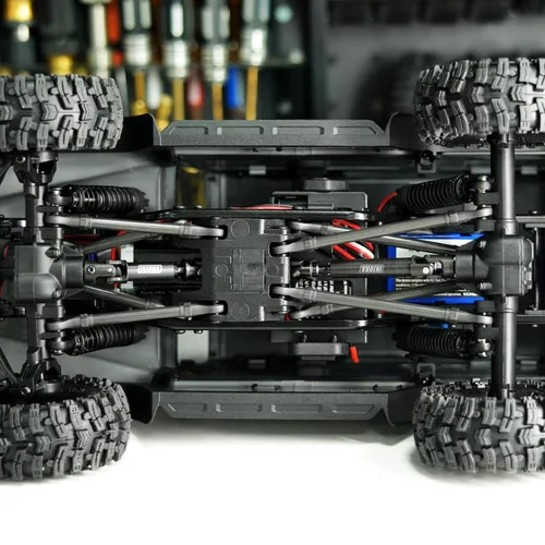 Miniatura 7 de INJORA Eje de transmisión de acero negro delantero trasero central con orificio en forma de D para TRX4M Defender Bronco 1/18 RC Crawler Upgrade