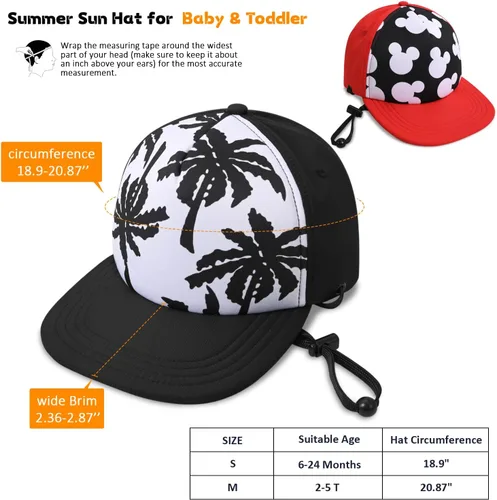 Miniatura 22 de Sombrero de béisbol para niños, sombrero de protección solar para niños pequeños, sombreros de algodón, sombrero de sol para bebés, niñas y niños