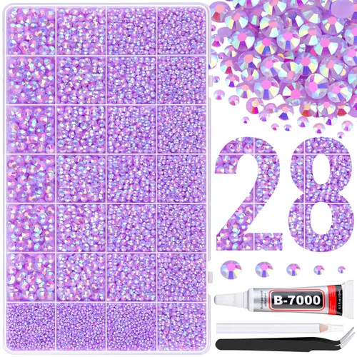 Miniatura 17 de 30000 diamantes de imitación de resina para deslumbrar con pegamento de joyería B7000, gemas de imitación doradas para manualidades, ropa, vasos
