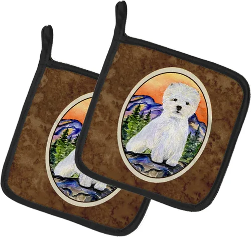 Miniatura 195 de Caroline's Treasures SS8617PTHD - Juego de soportes para ollas de cocina resistentes al calor, almohadillas calientes para horno para cocinar, Husky