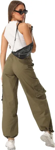 Miniatura 4 de XNMAYA Pantalones cargo para mujer, de secado rápido, informales, militares, militares, camuflaje, combate, trabajo, pantalones casuales
