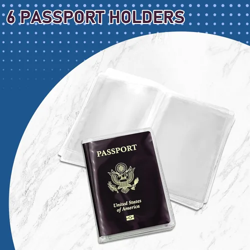Miniatura 3 de Protector transparente para pasaporte, protector de pasaporte de plástico impermeable, protector de pasaporte para viajes, funda transparente