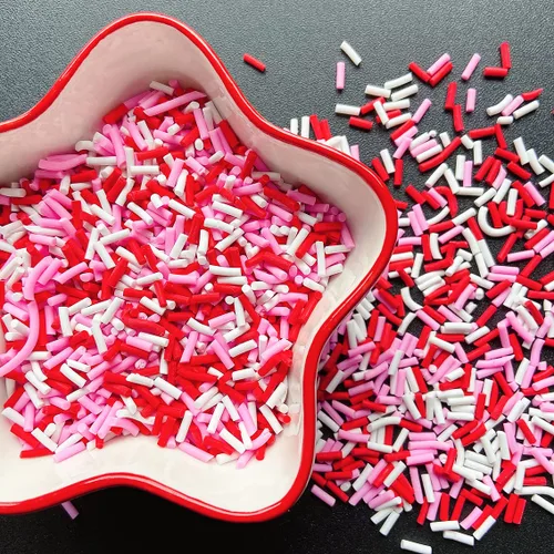 Miniatura 2 de EHOPE 50g de gránulos de azúcar falsos de resina, gránulos de caramelo falsos, gránulos de arcilla, gránulos de polímero, rebanadas de arcilla