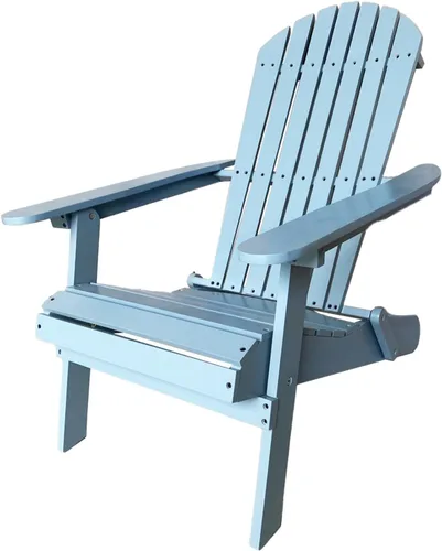 Miniatura 7 de Dopinmin Silla plegable de césped, silla para jardín de patio al aire libre, silla Adirondack de madera natural