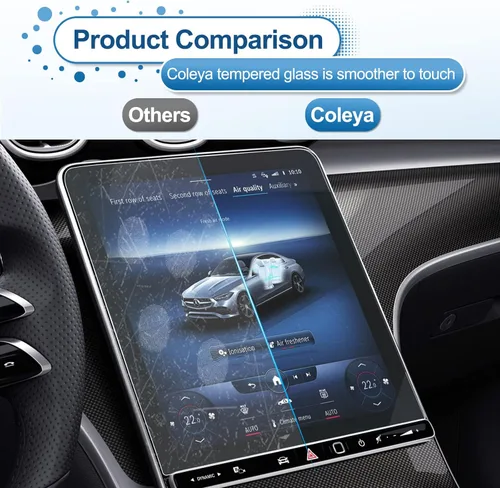 Miniatura 6 de Protector de pantalla para Mercedes C300 (2022-2026)/GLC300 (2023-2026) para Mercedes Pantalla Táctil de 11.9 pulgadas, Vidrio Templado 9H 2024 2025