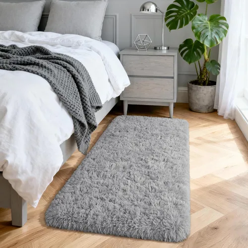 Miniatura 145 de Merelax Alfombra Moderna Suave y Esponjosa Shaggy para Dormitorio Sala de Estar Decoración de Sillas Pequeñas Alfombras Tapetes para Pies Piso, Verde