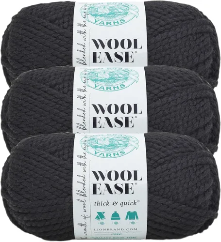 Miniatura 24 de Lion Brand Yarn - Ovillo de lana Wool-Ease Thick & Quick color fuerza aérea