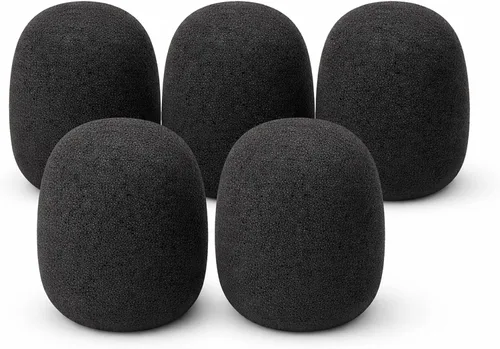 Miniatura 5 de Stagg WS-S35/B5 Cinco Pack Espuma Parabrisas Para Estudio Micrófono Condensador - Negro