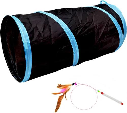 iCAGY Túnel Interactivo para Gatos de Interior, Juguetes de Túnel para Conejos, Juguetes para Mascotas Túneles de Juego para Gatos Gatitos Conejos