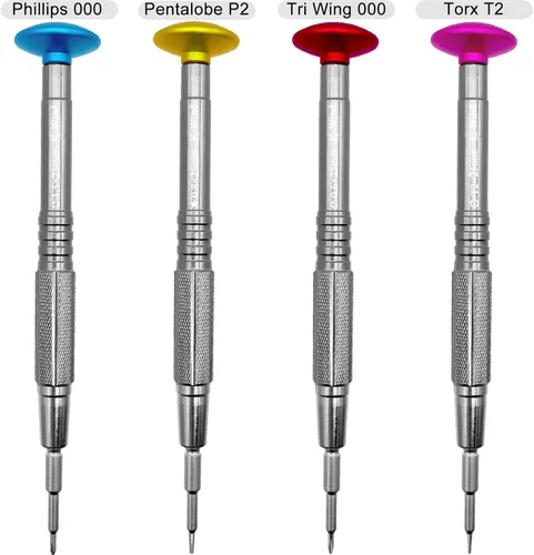 Miniatura 5 de Destornillador de tres alas Y000 de 0.024 in para teléfono celular y reloj inteligente, punta de acero magnética S2, tapa giratoria, agarre