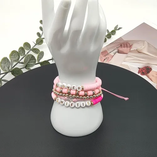 Miniatura 2 de APIUWOXE Friendship Bracelets Gifts for Women, Tour Bracelet Outfit Clay Inspired Layering Bracelet for Girls Friend Bohemian Concert Album Music