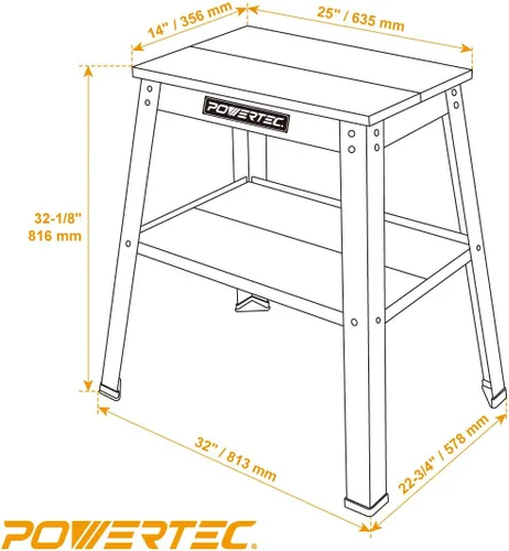 Miniatura 4 de POWERTEC Paquete de soporte de herramientas universal con base móvil WEN para herramientas de carpintería