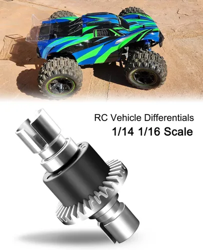 Miniatura 2 de Repuesto de repuesto diferencial de metalurgia de polvo de 16420Y, compatible con todos los autos RC a escala 1:14 1:16 para vehículos RC